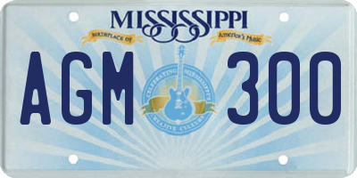 MS license plate AGM300