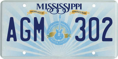 MS license plate AGM302