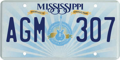 MS license plate AGM307