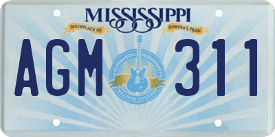 MS license plate AGM311