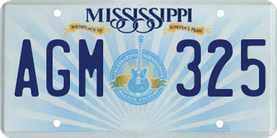 MS license plate AGM325