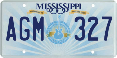 MS license plate AGM327