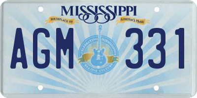 MS license plate AGM331