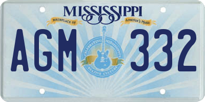 MS license plate AGM332