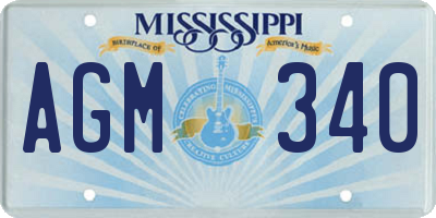 MS license plate AGM340