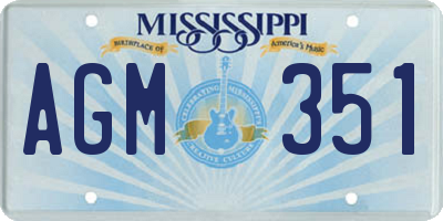 MS license plate AGM351
