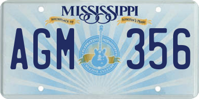 MS license plate AGM356