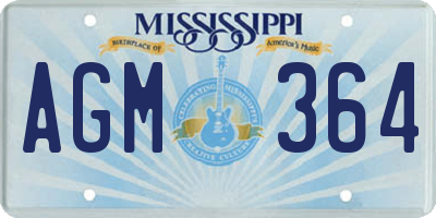 MS license plate AGM364