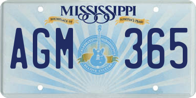 MS license plate AGM365