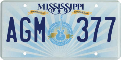 MS license plate AGM377