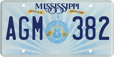 MS license plate AGM382