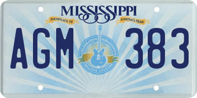 MS license plate AGM383