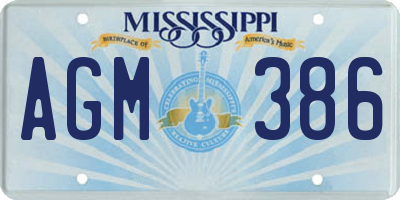 MS license plate AGM386