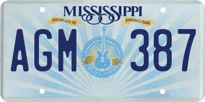 MS license plate AGM387
