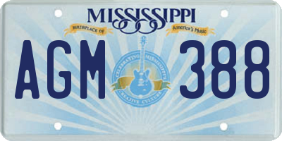 MS license plate AGM388