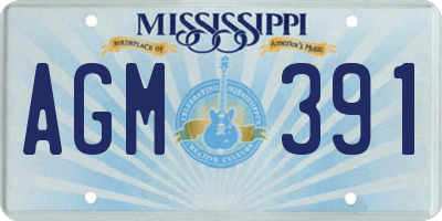 MS license plate AGM391