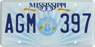 MS license plate AGM397