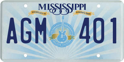 MS license plate AGM401
