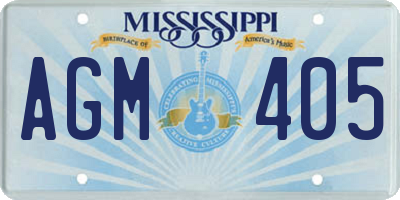 MS license plate AGM405