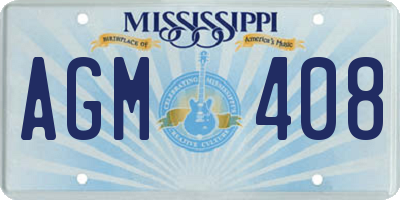 MS license plate AGM408