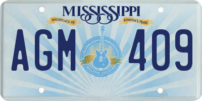 MS license plate AGM409
