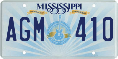 MS license plate AGM410