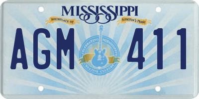 MS license plate AGM411
