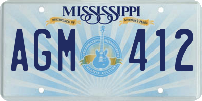MS license plate AGM412