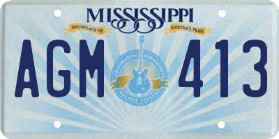 MS license plate AGM413