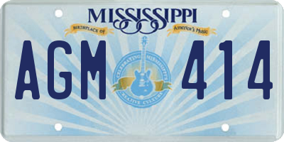 MS license plate AGM414