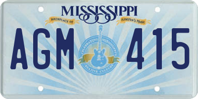 MS license plate AGM415