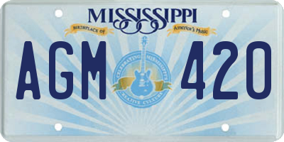 MS license plate AGM420