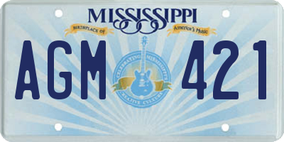 MS license plate AGM421