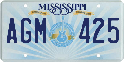 MS license plate AGM425