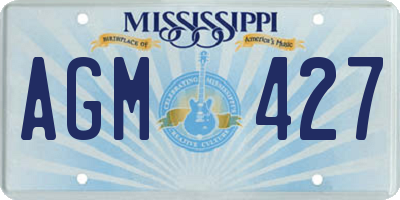 MS license plate AGM427