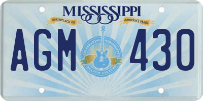 MS license plate AGM430