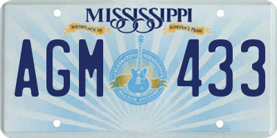 MS license plate AGM433