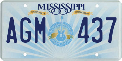 MS license plate AGM437