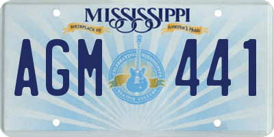 MS license plate AGM441