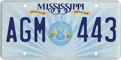 MS license plate AGM443