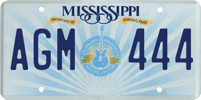 MS license plate AGM444