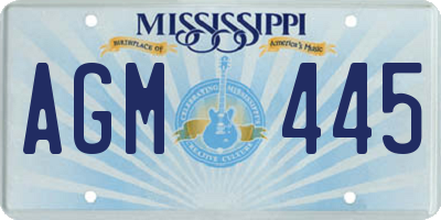 MS license plate AGM445