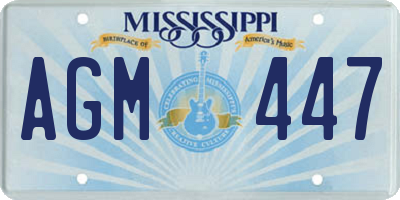 MS license plate AGM447