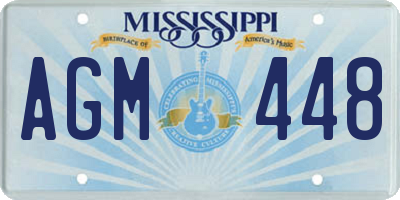 MS license plate AGM448