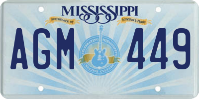MS license plate AGM449