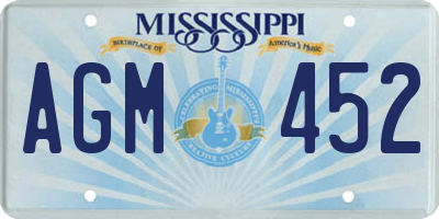 MS license plate AGM452
