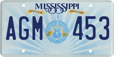 MS license plate AGM453