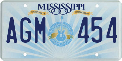 MS license plate AGM454