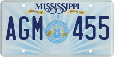 MS license plate AGM455