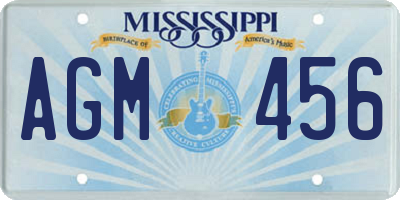 MS license plate AGM456